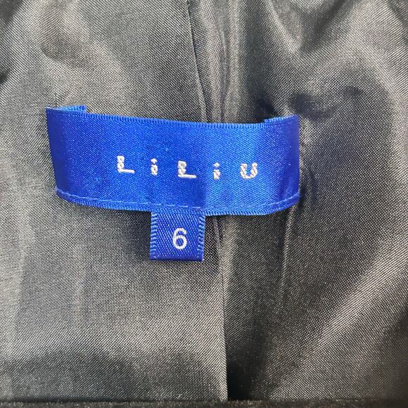 Liliu Jacket blazer Size 6 tweed plaid houndstooth high neck retro old money - Picture 3 of 16